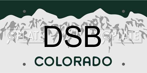 DSB Colorado License Plate