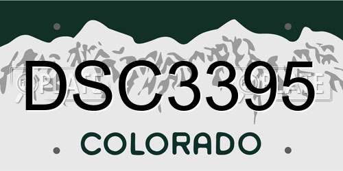 DSC3395 Colorado License Plate