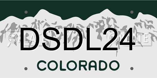 DSDL24 Colorado License Plate