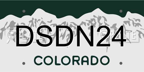DSDN24 Colorado License Plate