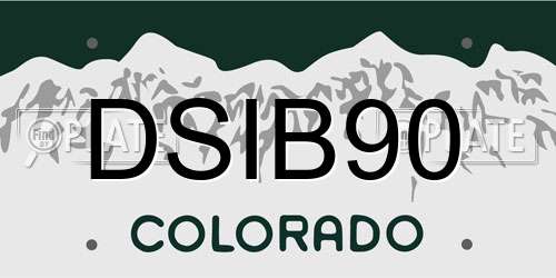 DSIB90 Colorado License Plate
