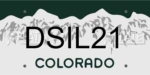 DSIL21 Colorado License Plate