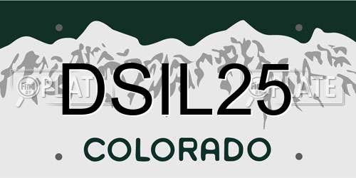 DSIL25 Colorado License Plate