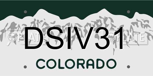 DSIV31 Colorado License Plate