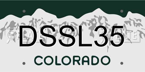 DSSL35 Colorado License Plate