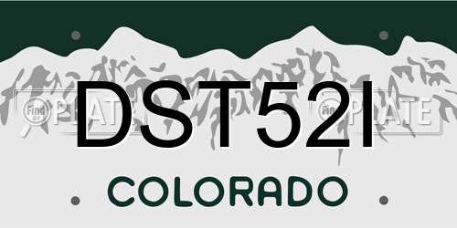 DST52I Colorado License Plate
