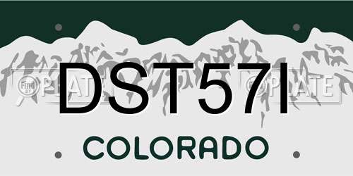 DST57I Colorado License Plate