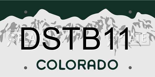 DSTB11 Colorado License Plate