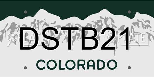 DSTB21 Colorado License Plate