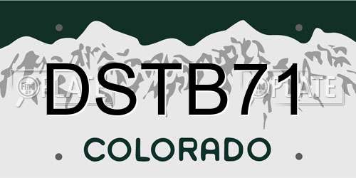 DSTB71 Colorado License Plate