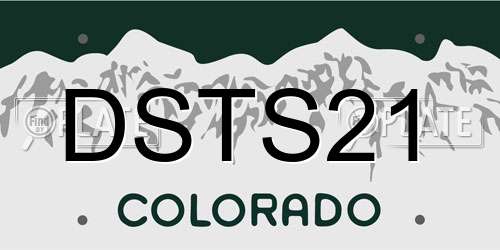 DSTS21 Colorado License Plate