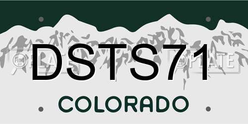 DSTS71 Colorado License Plate