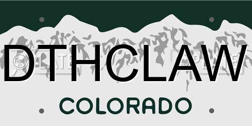 DTHCLAW Colorado License Plate