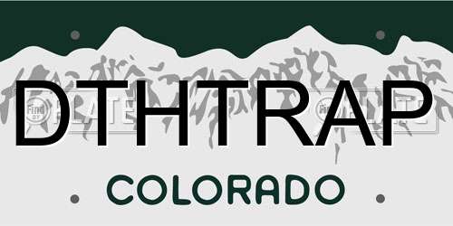 DTHTRAP Colorado License Plate