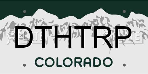 DTHTRP Colorado License Plate
