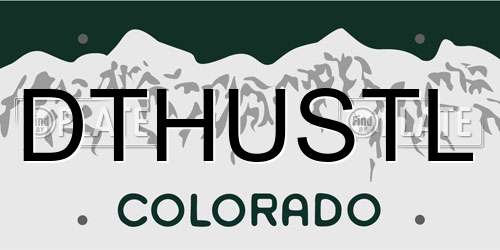 DTHUSTL Colorado License Plate