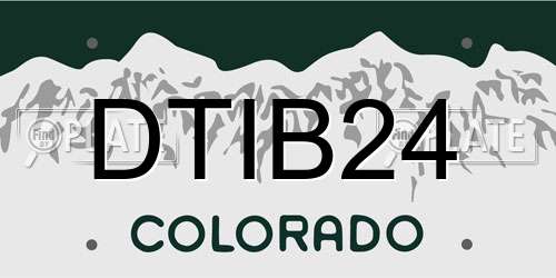 DTIB24 Colorado License Plate