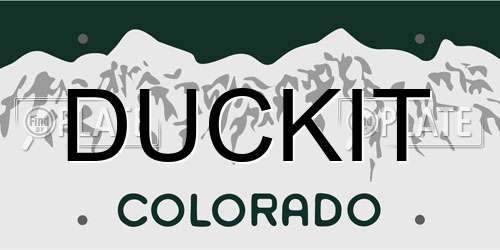 DUCKIT Colorado License Plate