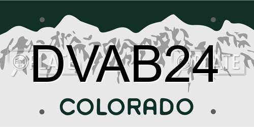 DVAB24 Colorado License Plate