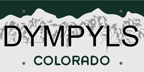 DYMPYLS Colorado License Plate