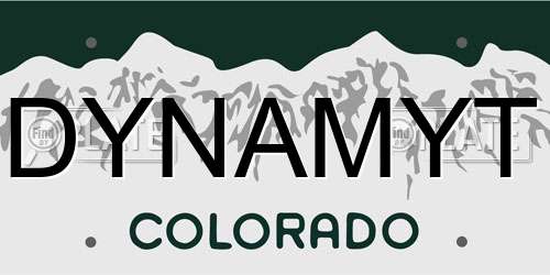 DYNAMYT Colorado License Plate