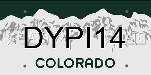 DYPI14 Colorado License Plate
