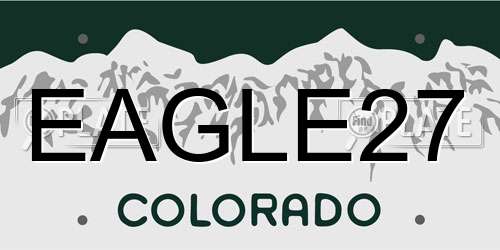 EAGLE27 Colorado License Plate