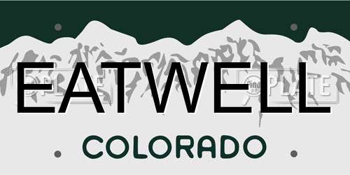 EATWELL Colorado License Plate
