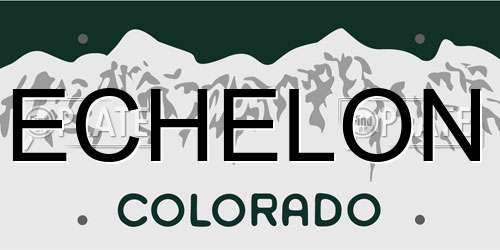 ECHELON Colorado License Plate