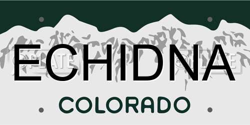 ECHIDNA Colorado License Plate