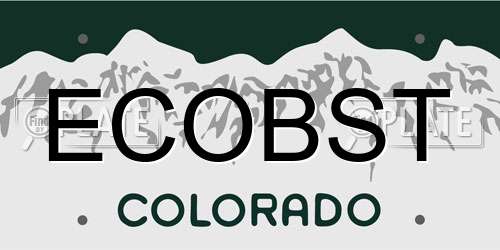 ECOBST Colorado License Plate