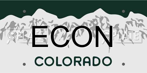 ECON Colorado License Plate