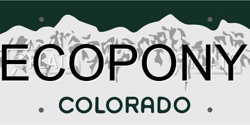 ECOPONY Colorado License Plate