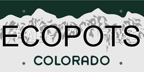 ECOPOTS Colorado License Plate