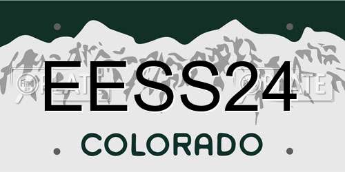 EESS24 Colorado License Plate