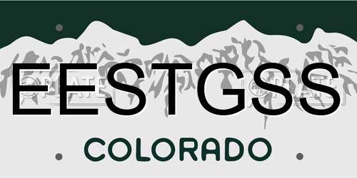 EESTGSS Colorado License Plate