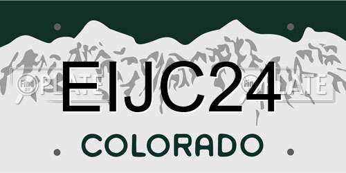 EIJC24 Colorado License Plate