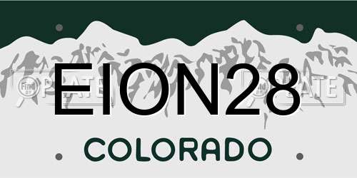 EION28 Colorado License Plate