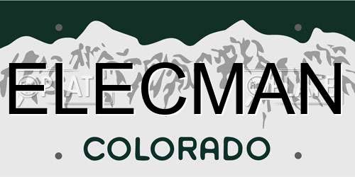 ELECMAN Colorado License Plate