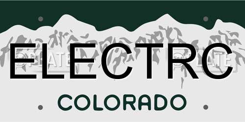 ELECTRC Colorado License Plate