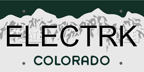 ELECTRK Colorado License Plate