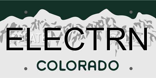ELECTRN Colorado License Plate