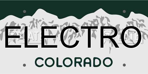 ELECTRO Colorado License Plate