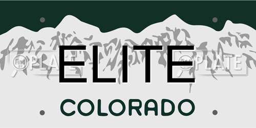 ELITE Colorado License Plate