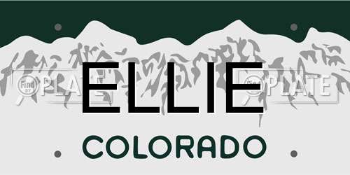 ELLIE Colorado License Plate