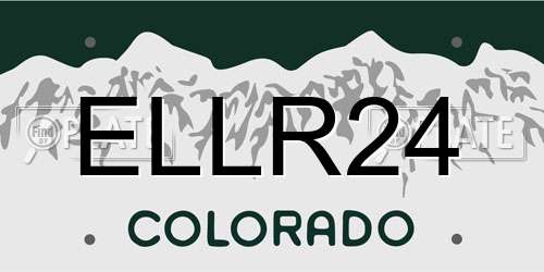 ELLR24 Colorado License Plate