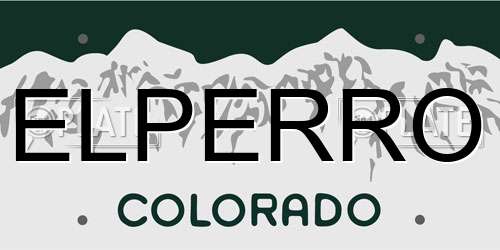 ELPERRO Colorado License Plate