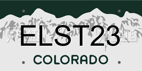 ELST23 Colorado License Plate