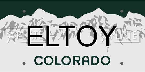 ELTOY Colorado License Plate
