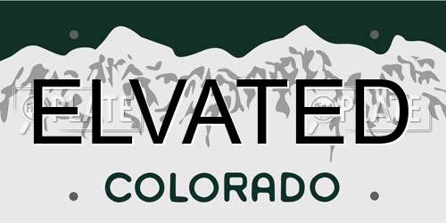 ELVATED Colorado License Plate